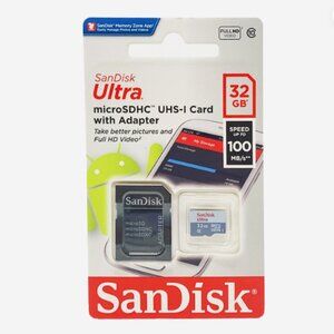 SanDisk microSDHC Flash Memory Card with Adapter (32GB Class 10)